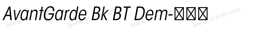 AvantGarde Bk BT Dem字体转换